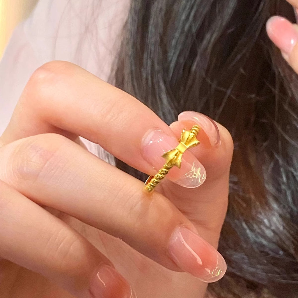 Damen Zierlicher Ring mit Schleifenmotiv Shop Nory