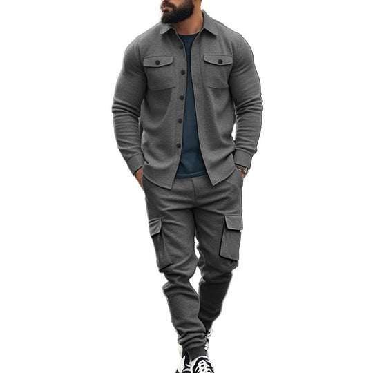 Herren nan athletisches Hemdjacke-Overshirt mit aufgesetzten Brustklappen und durchgehender Knopfleiste Shop Nory