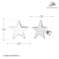 Damen Ohrstecker im modernen Sternendesign aus hochwertigem 925 Sterling Silber Shop Nory