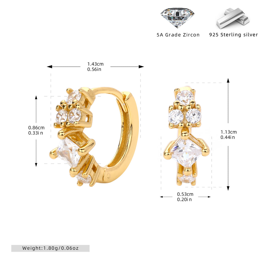 Damen Elegante Ohrringe mit funkelnden Zirkonia und hochwertigem 925 Sterling Silber Shop Nory