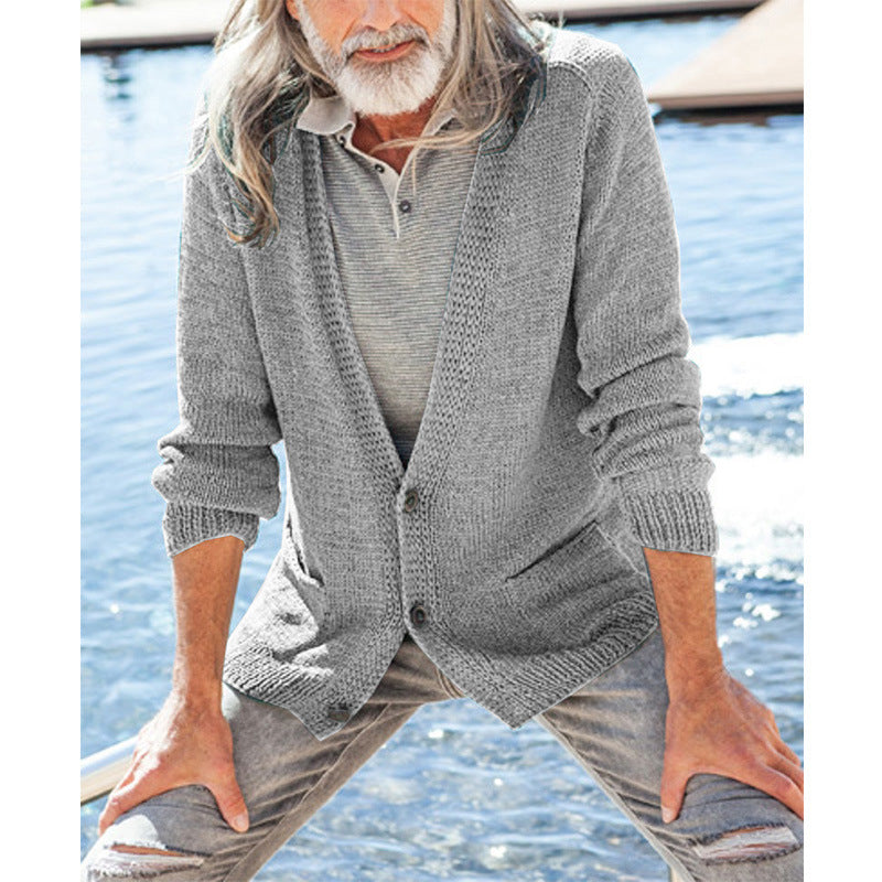 Herren Strickcardigan mit Kapuze und aufgesetzten Taschen Shop Nory