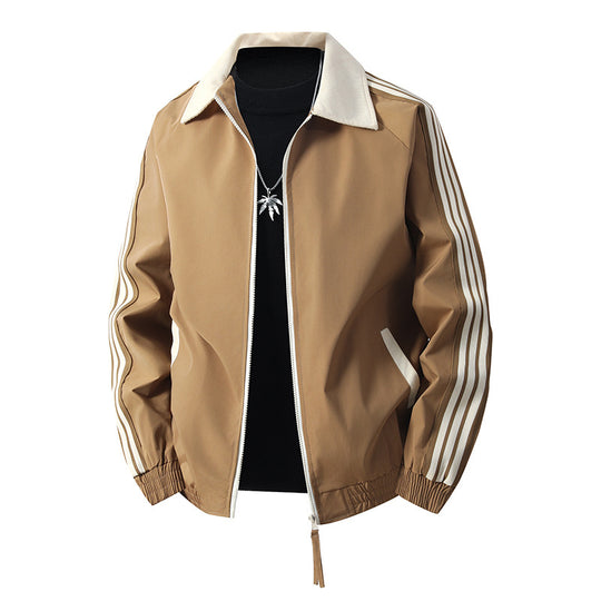 Herren Sportliche Übergangsjacke mit hohem Kragen und elastischen Bündchen Shop Nory