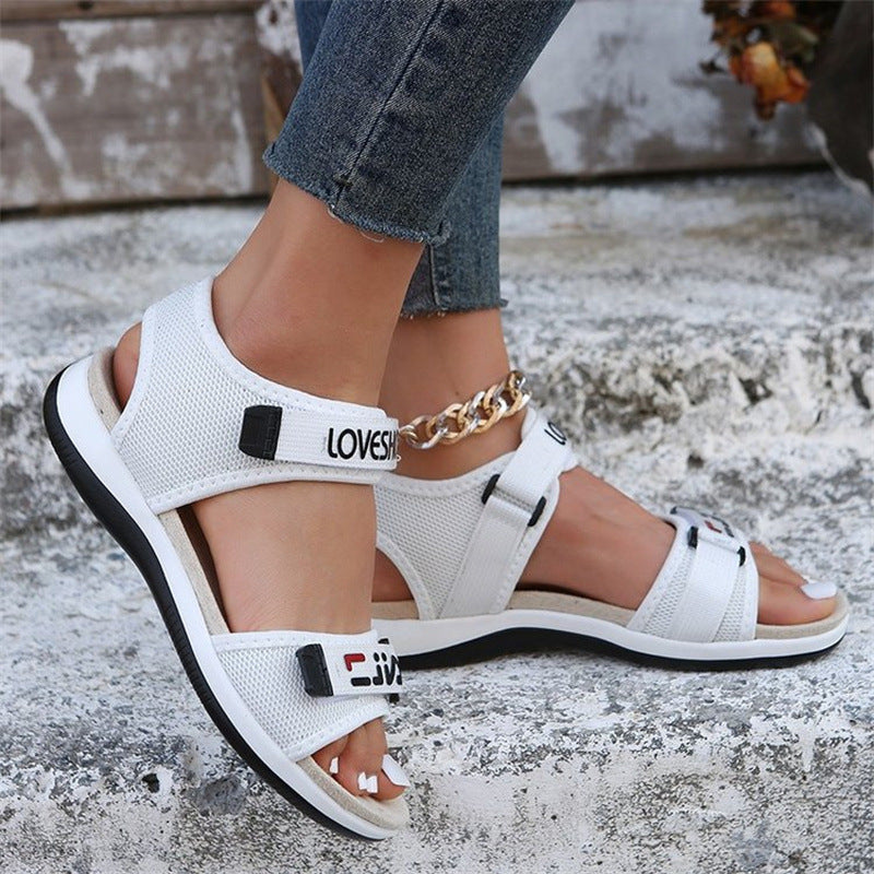 Damen Bequeme Sport-Sandalen mit verstellbarem Riemensystem und atmungsaktivem Mesh-Shopnory
