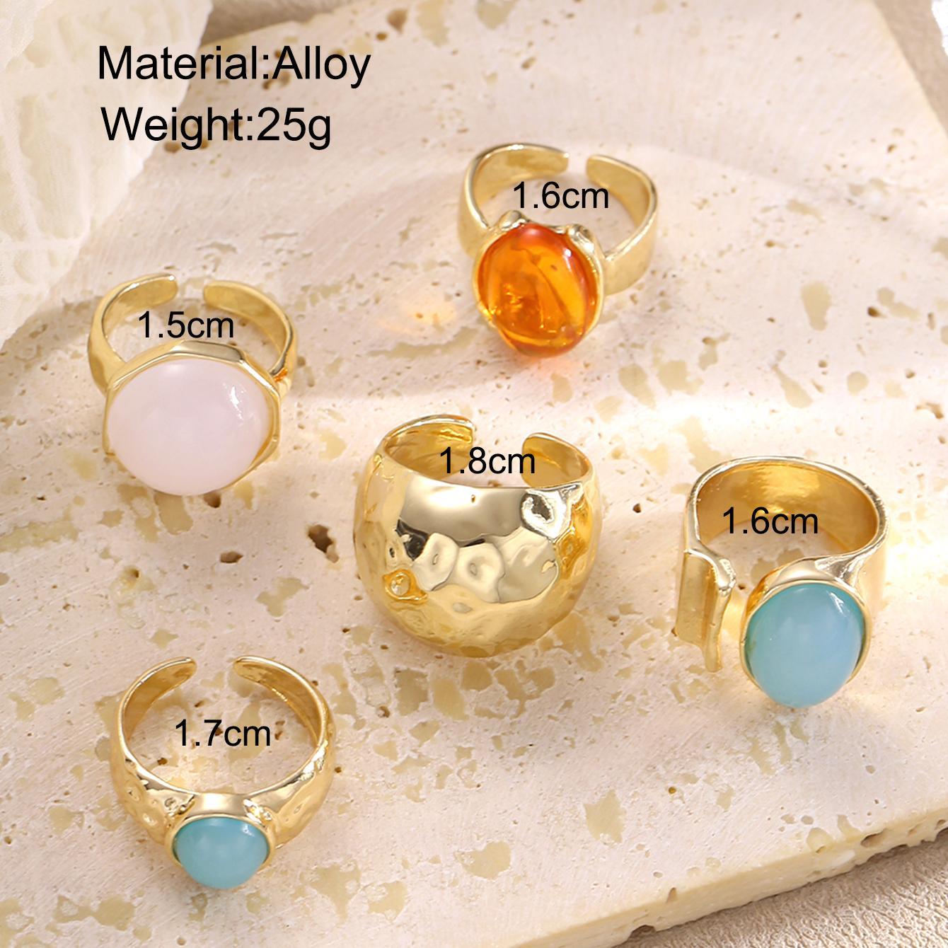 Damen Ring-Set mit auffälligen Edelstein-Akzenten und modernem Design Shop Nory
