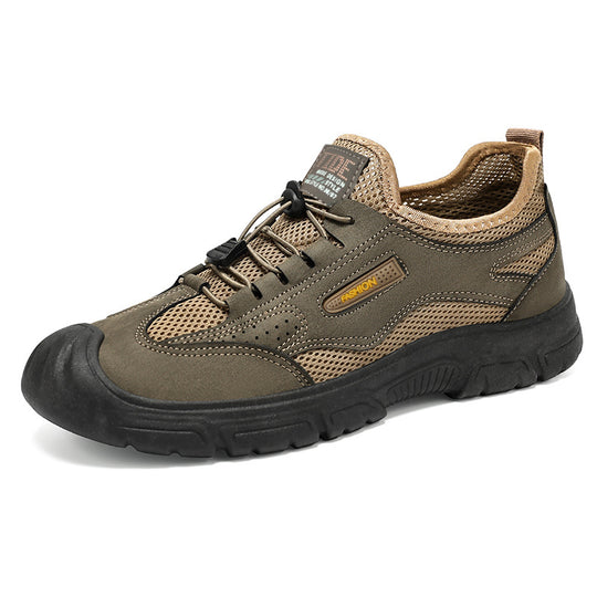 Herren nan robuster Mesh-Trekkingschuh mit verstärkter Gummizehenkappe, Schnellzug-Schnürung und griffiger Profilsohle Shop Nory