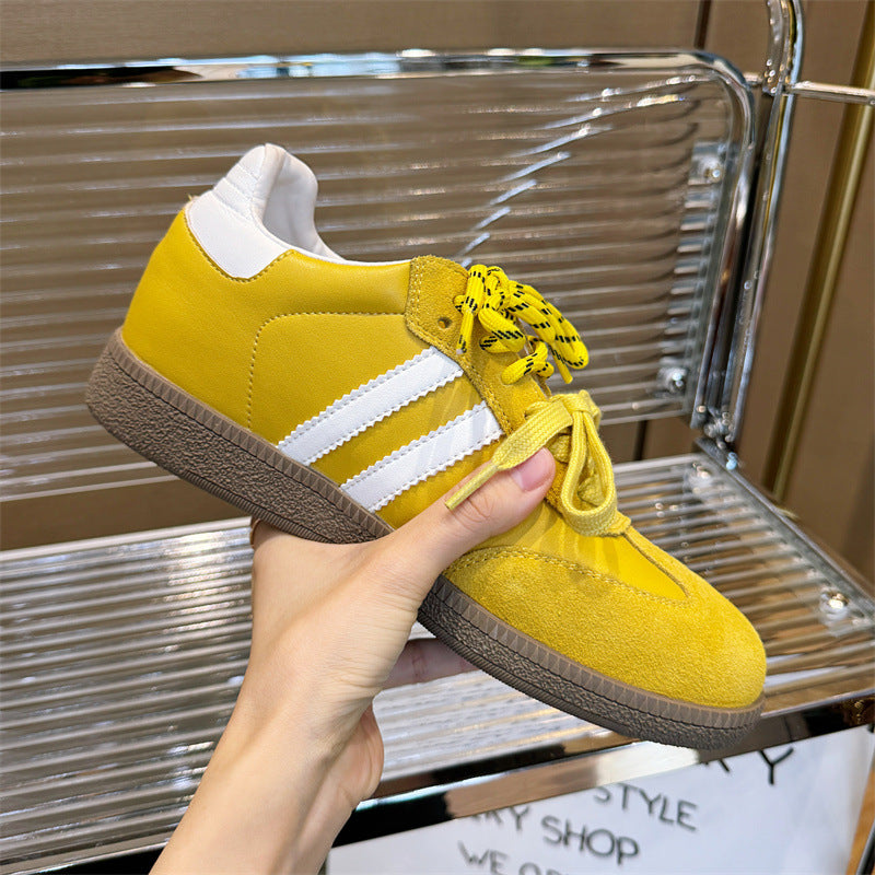 Damen Sportliche Sneakers aus hochwertigem Veloursleder mit rutschfester Sohle