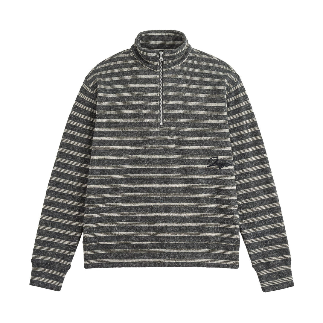 Herren Strukturiertes Halbzip-Strickpullover mit Stehkragen Shop Nory