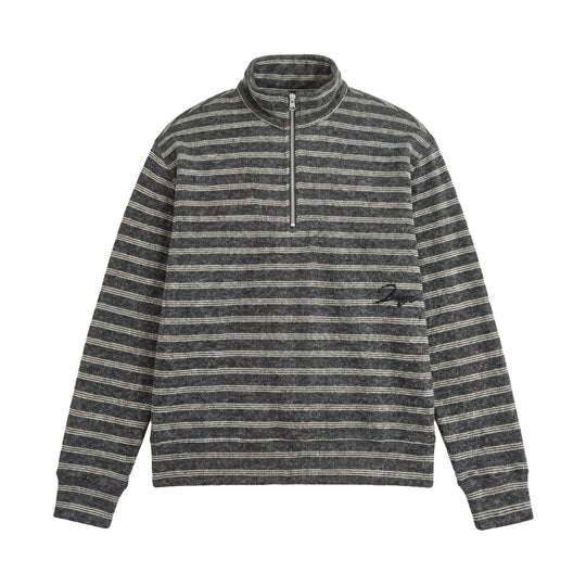 Herren Strukturiertes Halbzip-Strickpullover mit Stehkragen Shop Nory