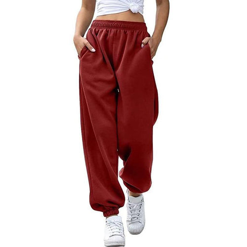 Damen nan Baggy-Sweathose im Retro‑Look mit hohem Komfortbund tiefem Schritt seitlichen Einschubtaschen und elastischen Knöchelbündchen Shop Nory