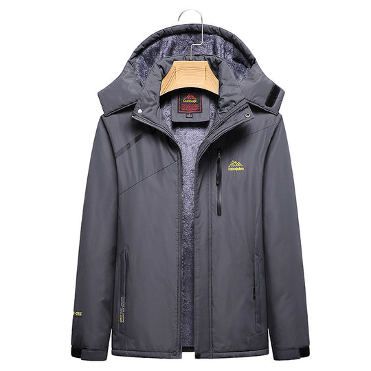 Damen Wattierte Winterjacke mit Fleece‑Innenfutter, abnehmbarer Kapuze und wasserdichter Softshell-Außenlage Shop Nory