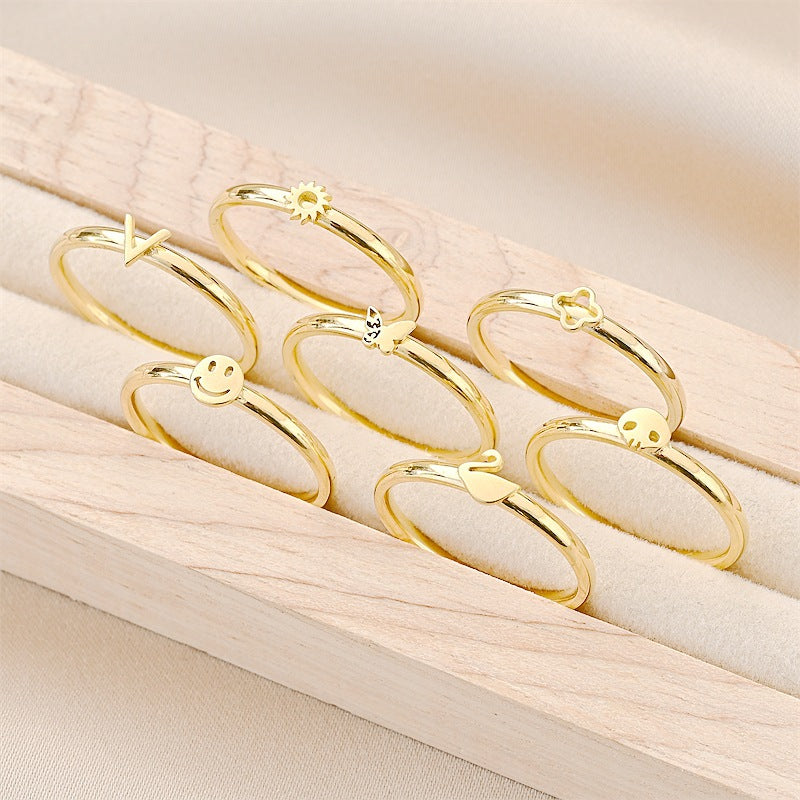 Damen Ring mit filigranem Schmetterlingsmotiv Shop Nory