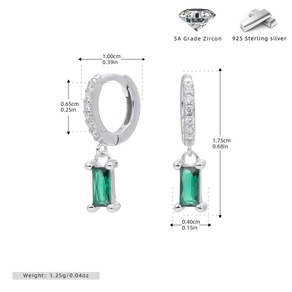 Damen Ohrstecker mit funkelnden Zirkon-Anhängern und hochwertigem 925 Sterling Silber Shop Nory