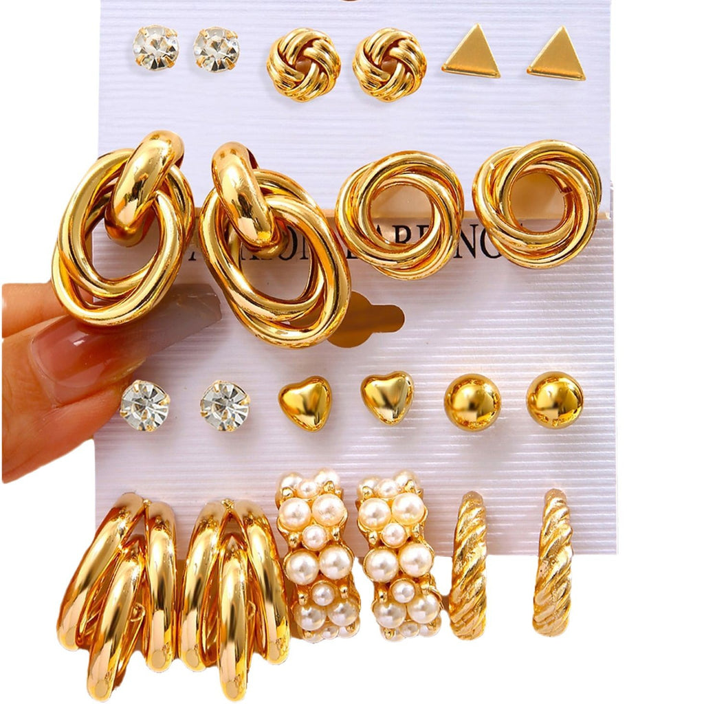Damen Ohrringe und Creolen Set mit funkelnden und eleganten Designs Shop Nory