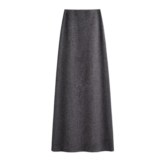 Damen Eleganter Maxirock aus hochwertigem Wollmix Shop Nory