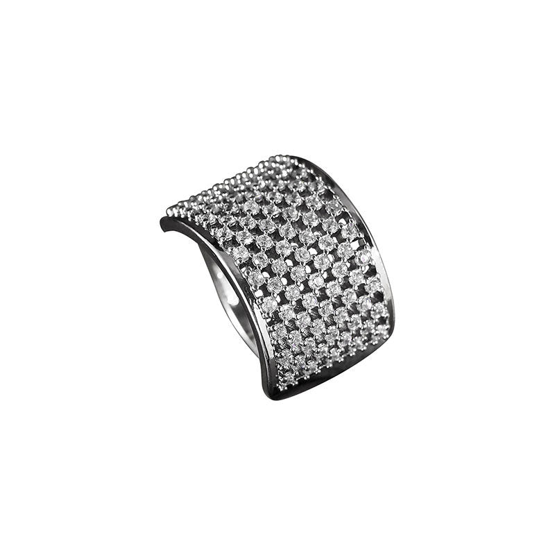 Damen Funkelnder Ring mit edlem Kristallbesatz und modernem Design Shop Nory