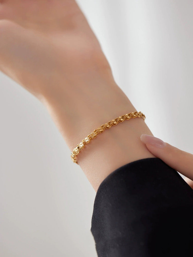 Damen Elegante Verflochtene Kettenarmband Shop Nory