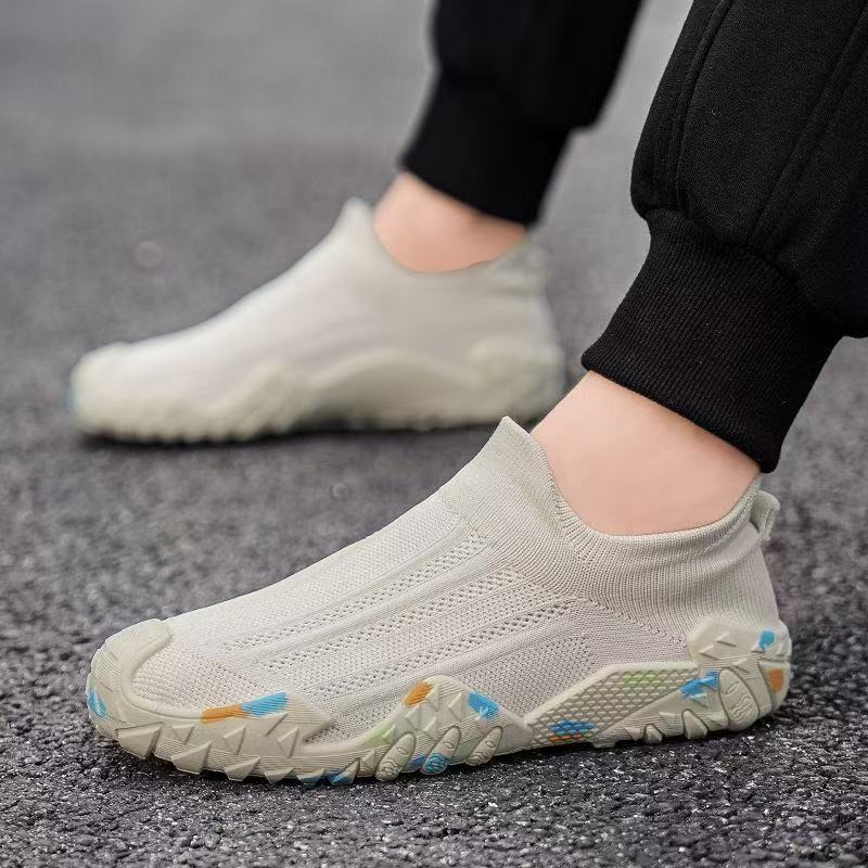 Herren Elastischer Strick-Fußschuh mit rutschfester, gemusterter Profilsohle Shop Nory