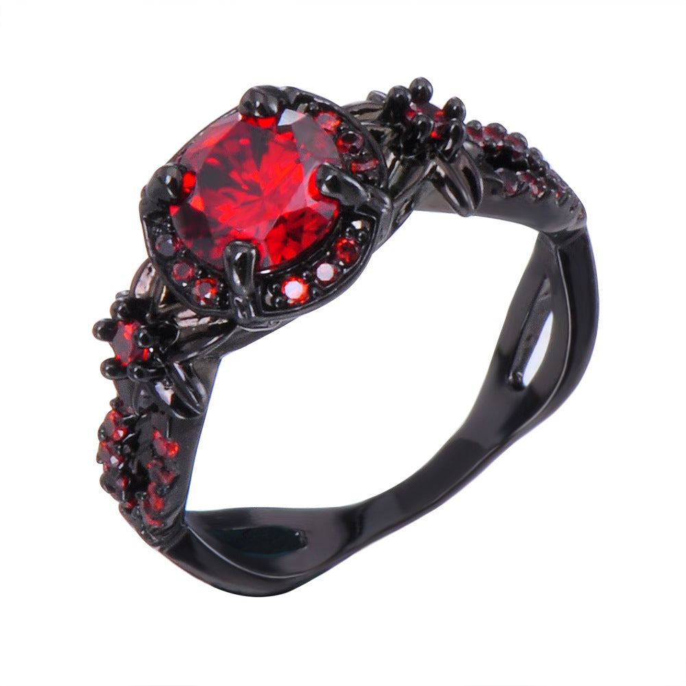 Damen Ring mit luxuriösem, facettiertem Kaffeeschimmer und floralen Akzenten Shop Nory