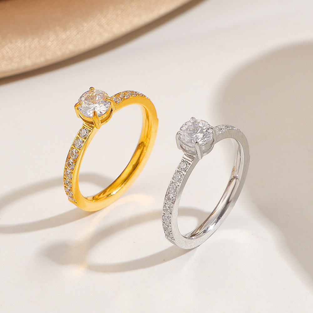 Frauen Timeless Brilliant Cut Verlobungsring Shop Nory