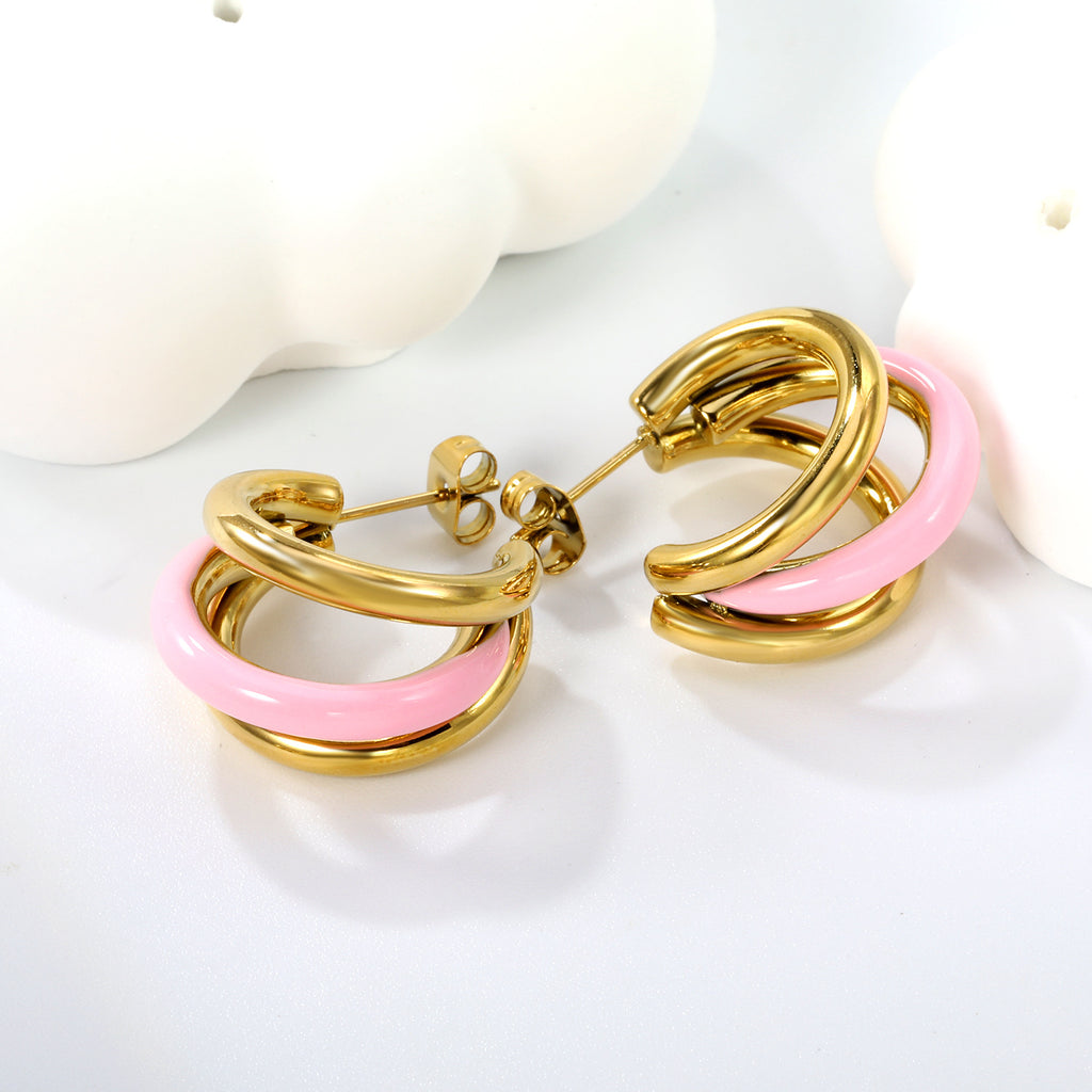 Damen Moderner Hängender Ohrschmuck mit doppeltem Design Shop Nory