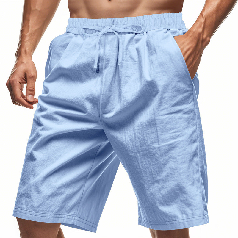 Herren nan lässige Baumwollmix Freizeitshorts mit elastischem Bund und Seitentaschen
