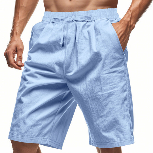 Herren nan lässige Baumwollmix Freizeitshorts mit elastischem Bund und Seitentaschen