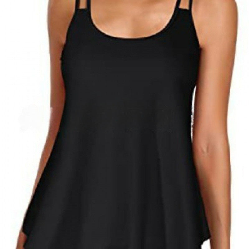 Damen Sportliches Tankini-Set mit bequemem Shorts und verstellbaren Trägern Shopnory