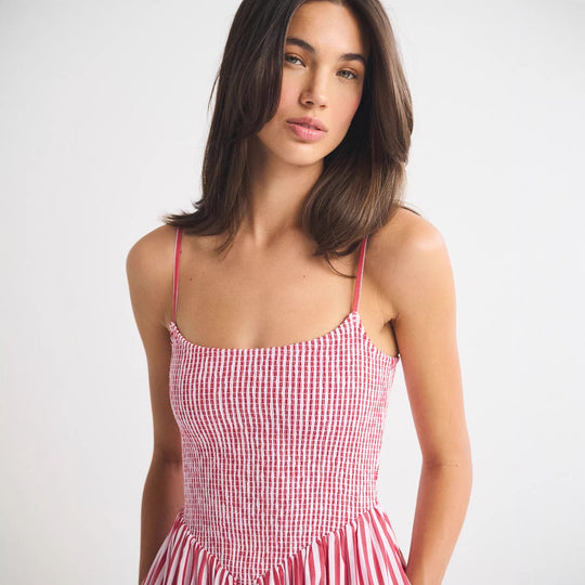 Damen Maxikleid mit floralem Design und elastischem Bund