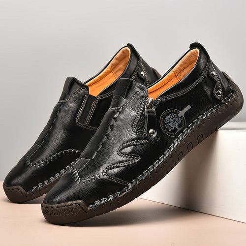 Herren Stilvolle Mokassins mit praktischem Reißverschluss
