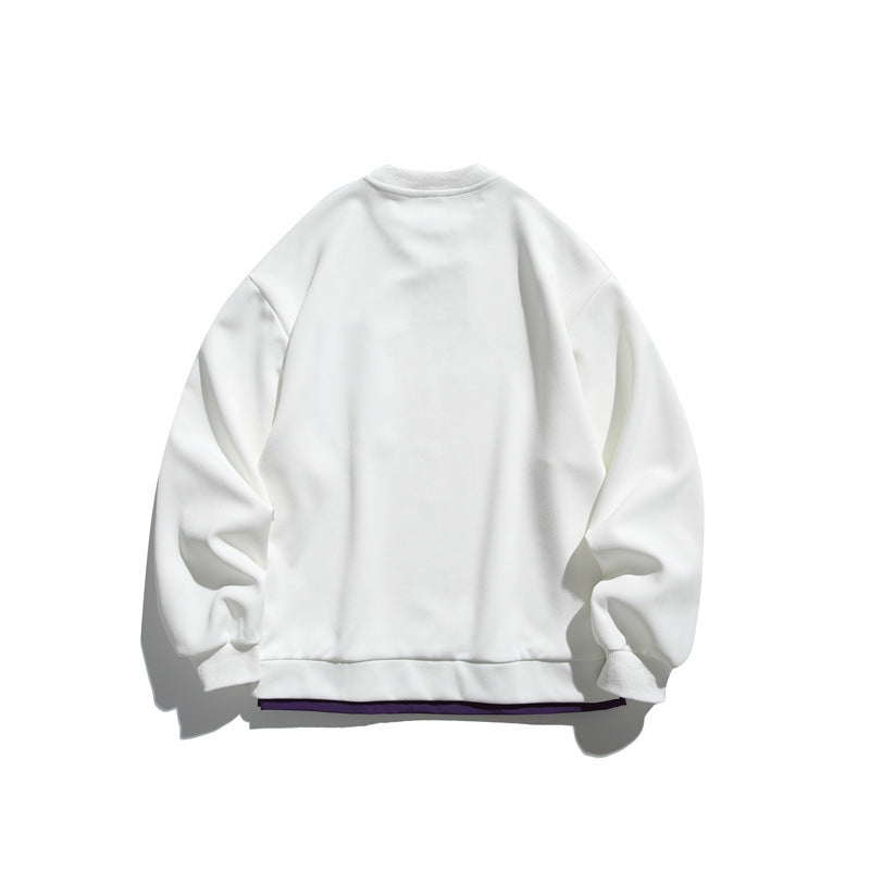 Unisex Oversize-Sweatshirt mit kontrastierter Reißverschluss-Brusttasche und doppellagigem Saum Shop Nory