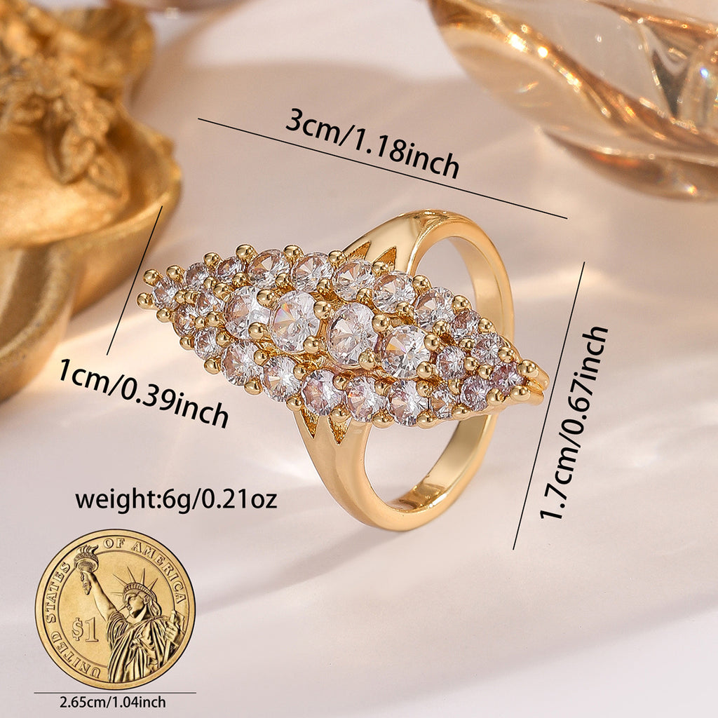 Damen extravagante funkelnde Ring Shop Nory