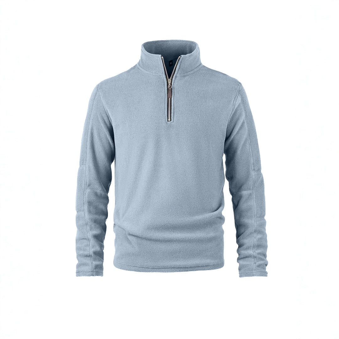 Herren Fleecepullover mit halbem Reißverschluss und Stehkragen Shop Nory