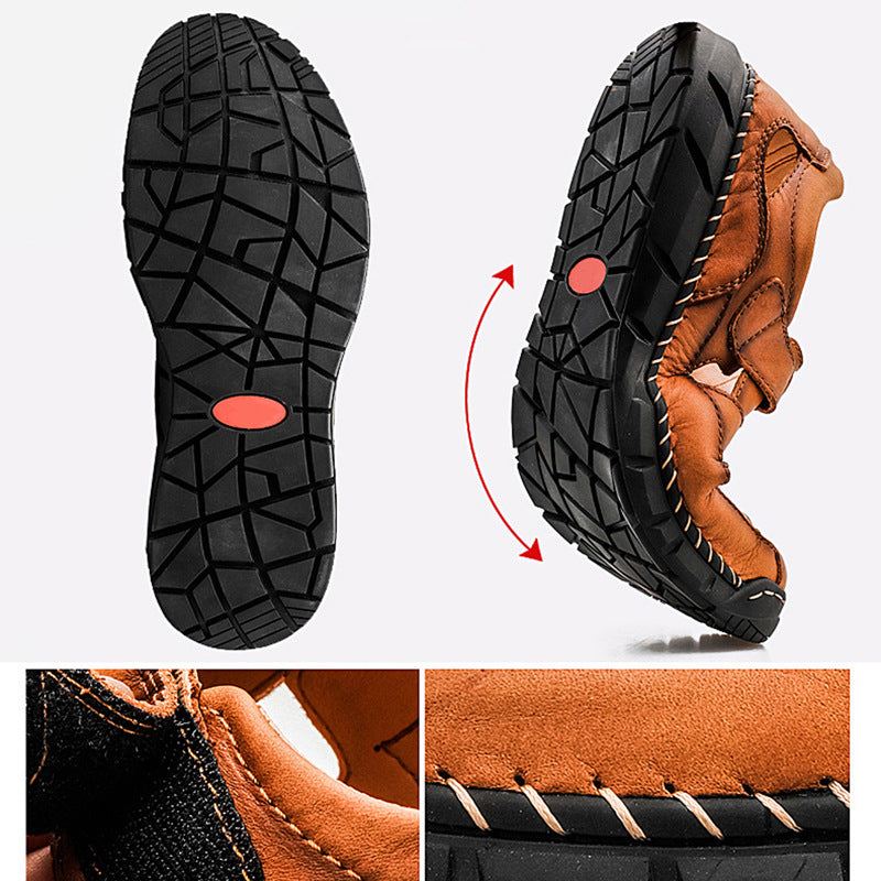 Herren Sandalen mit atmungsaktivem Leder