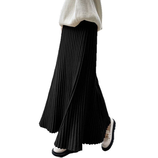 Damen Plissierter Maxirock mit elegantem Wellenmuster Shop Nory