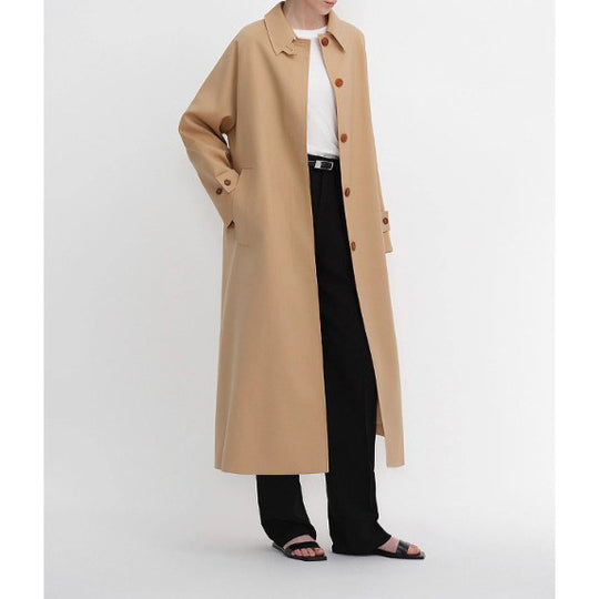 Damen Elegante lange Trenchcoat Shop Nory