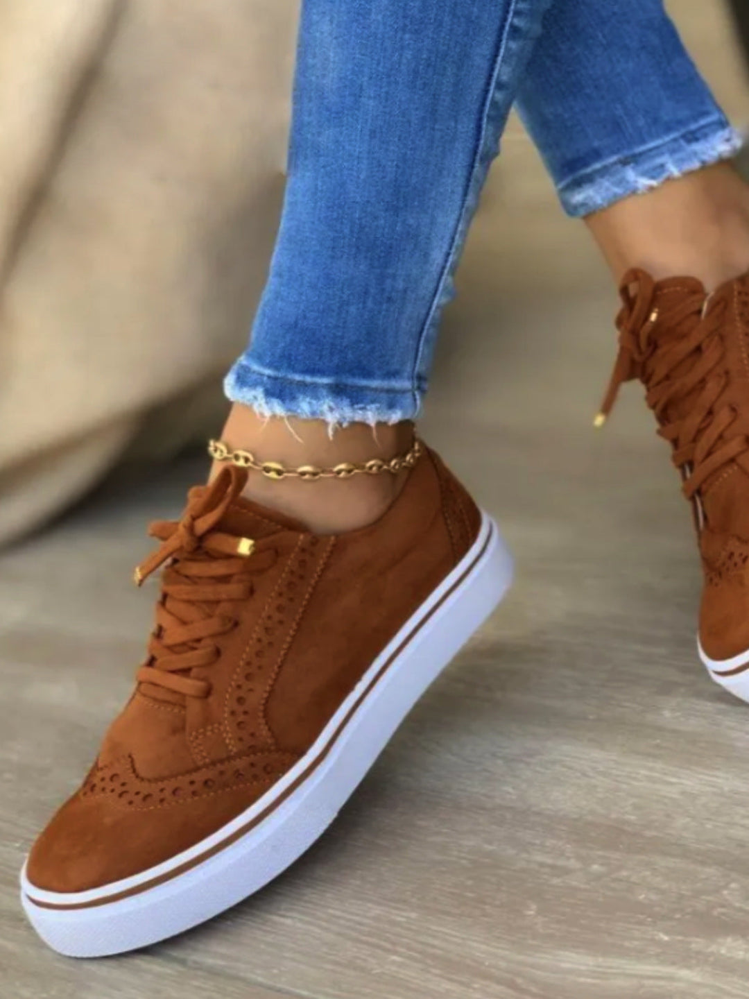Damen Sneaker mit modischem Textilobermaterial und dämpfender Sohle
