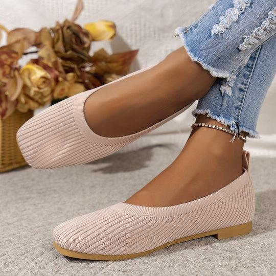 Damen Atmungsaktive Strick‑Ballerinas mit quadratischer Spitze Shop Nory