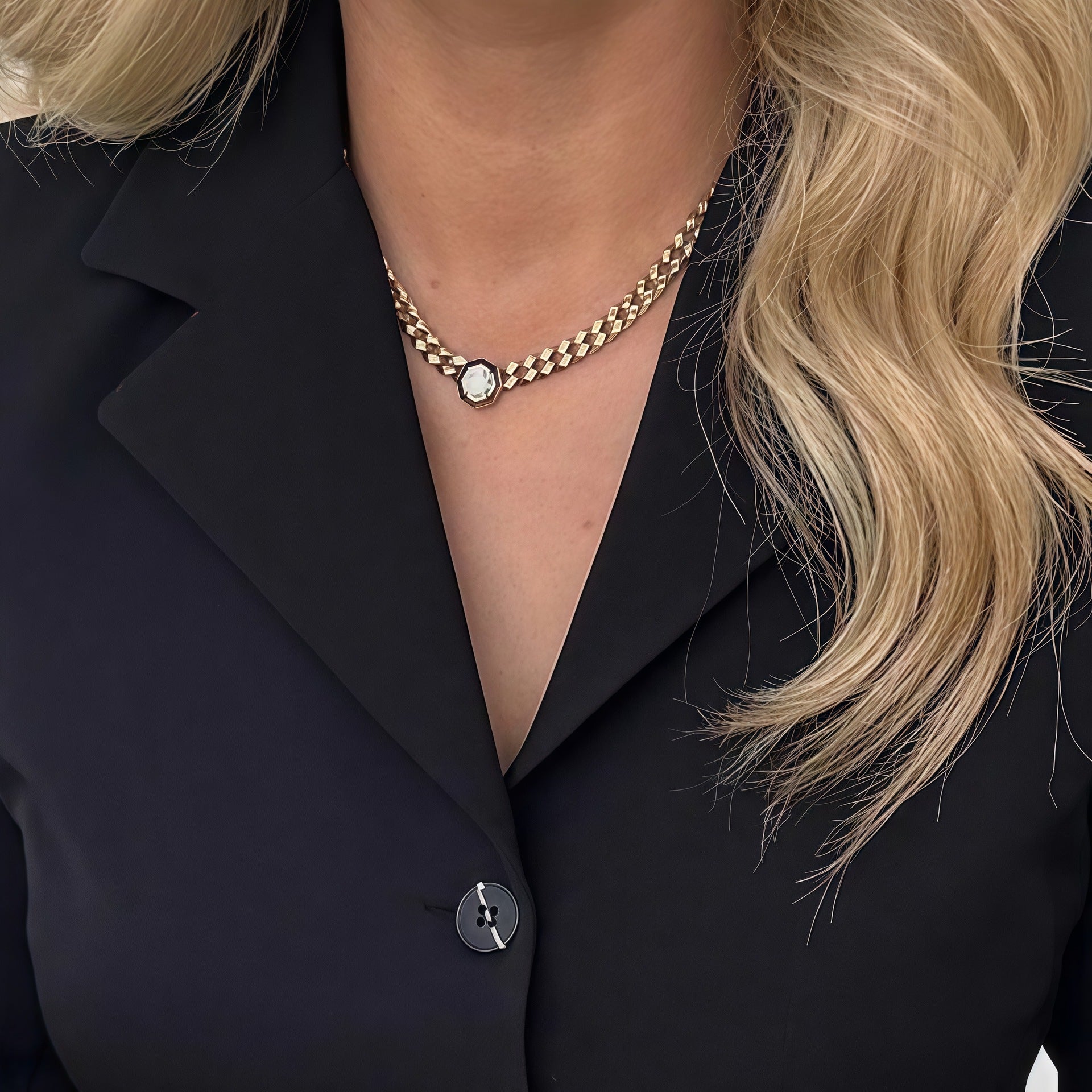 Damen Modische Blazerjacke mit kurzen Ärmeln