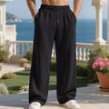 Herren lässige Plisseehose mit elastischem Bund und seitlichen Taschen