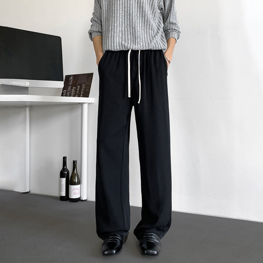 Herren Weite Relaxed-Fit Loungehose mit elastischem Bund und Tunnelzug Shop Nory