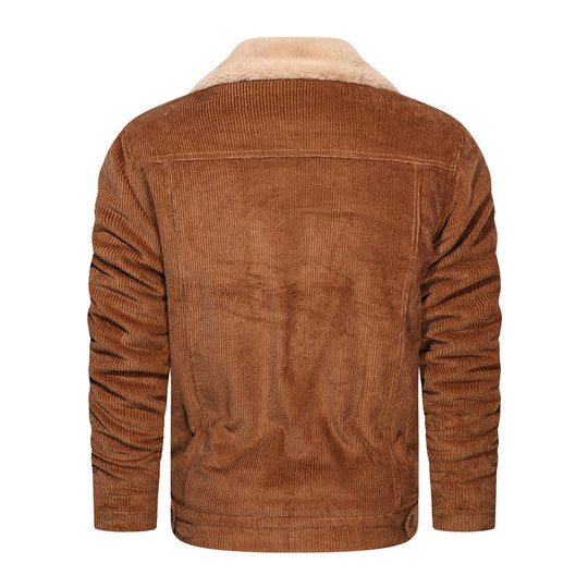 Herren Cord-Truckerjacke mit Teddyfutter und Hemdkragen Shop Nory