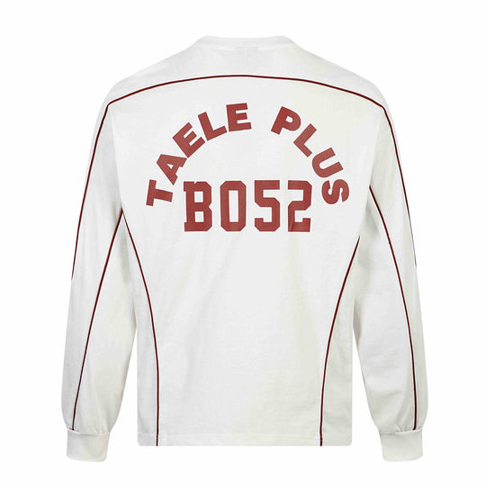 Herren Retro-inspiriertes Langarm-Fußballtrikot mit V-Ausschnitt und Kontrastpaspeln Shop Nory