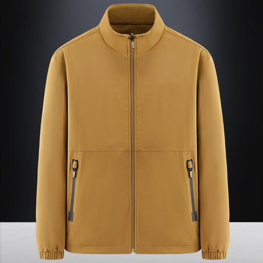 Herren Minimalistische technische Allwetter-Softshelljacke mit Stehkragen und wasserabweisenden Reißverschlüssen Shop Nory