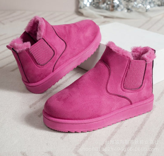 Damen Gefütterte Chelsea-Stiefelette aus Wildlederoptik mit elastischem Einsatz und Profilsohle Shop Nory