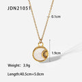 Damen Halskette mit elegantem Sonnen- und Mondanhänger Shop Nory