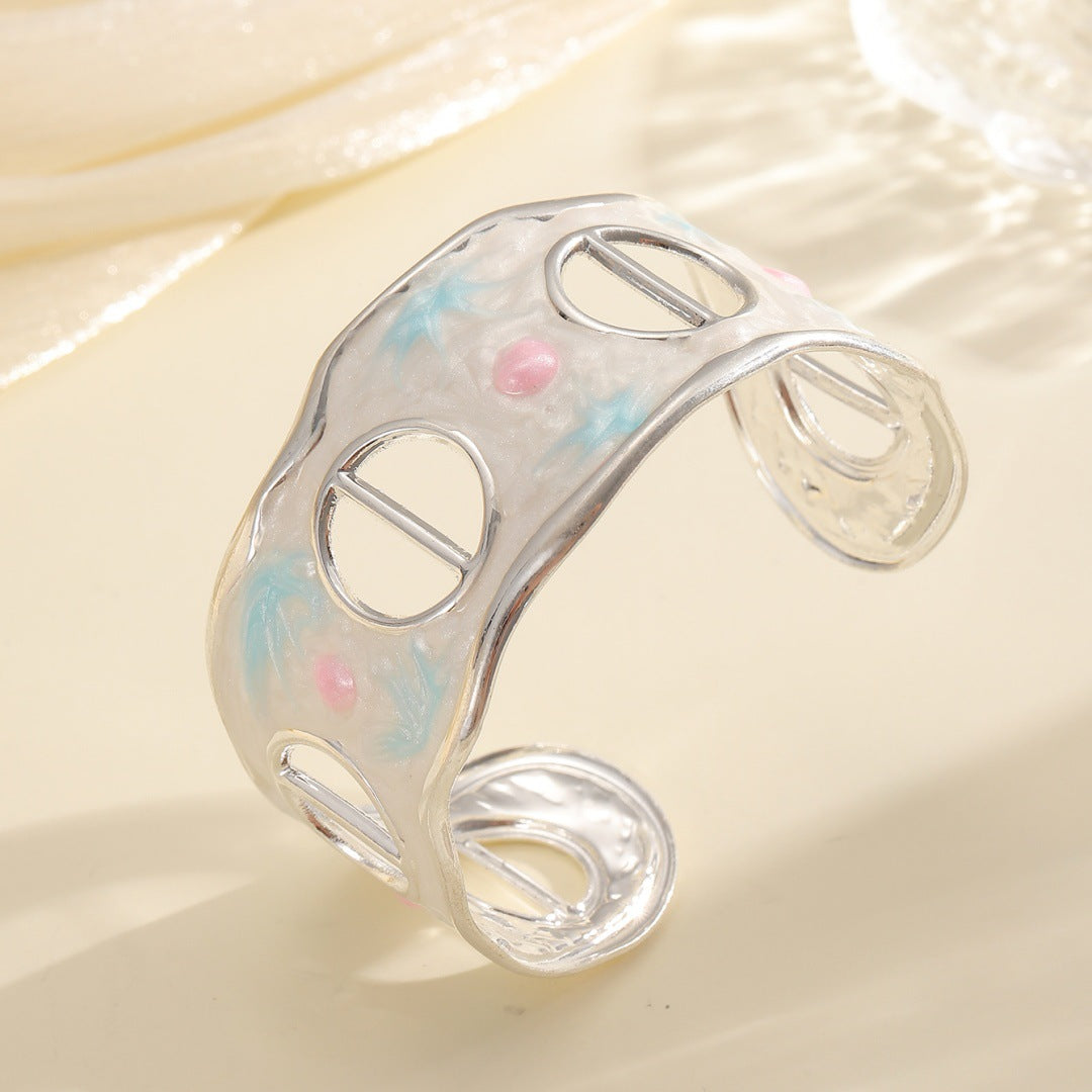 Damen Offener Armreif mit modernem, transparentem Design Shop Nory