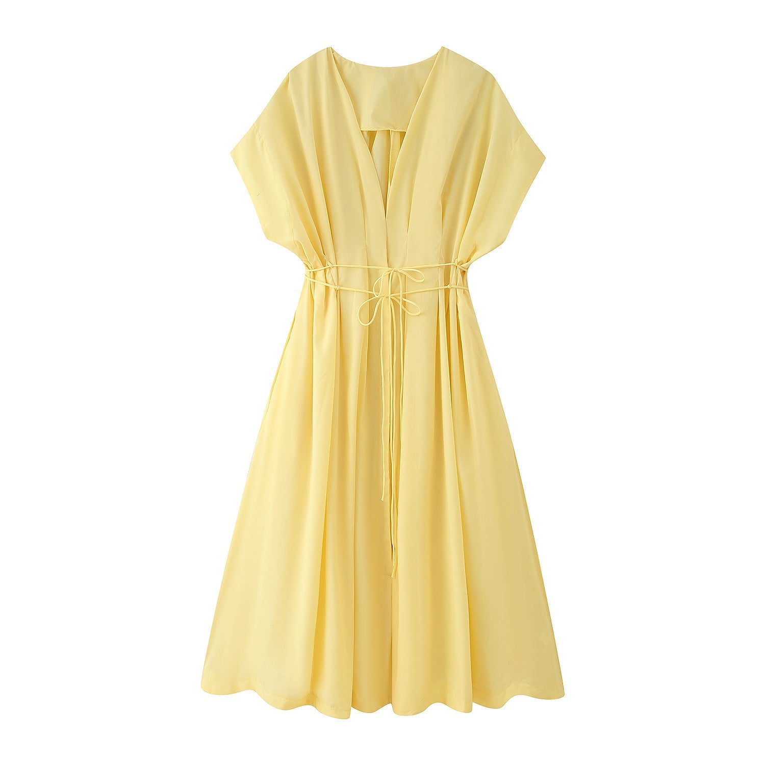 Damen Midikleid mit eleganter Wickeloptik und fließendem Schnitt