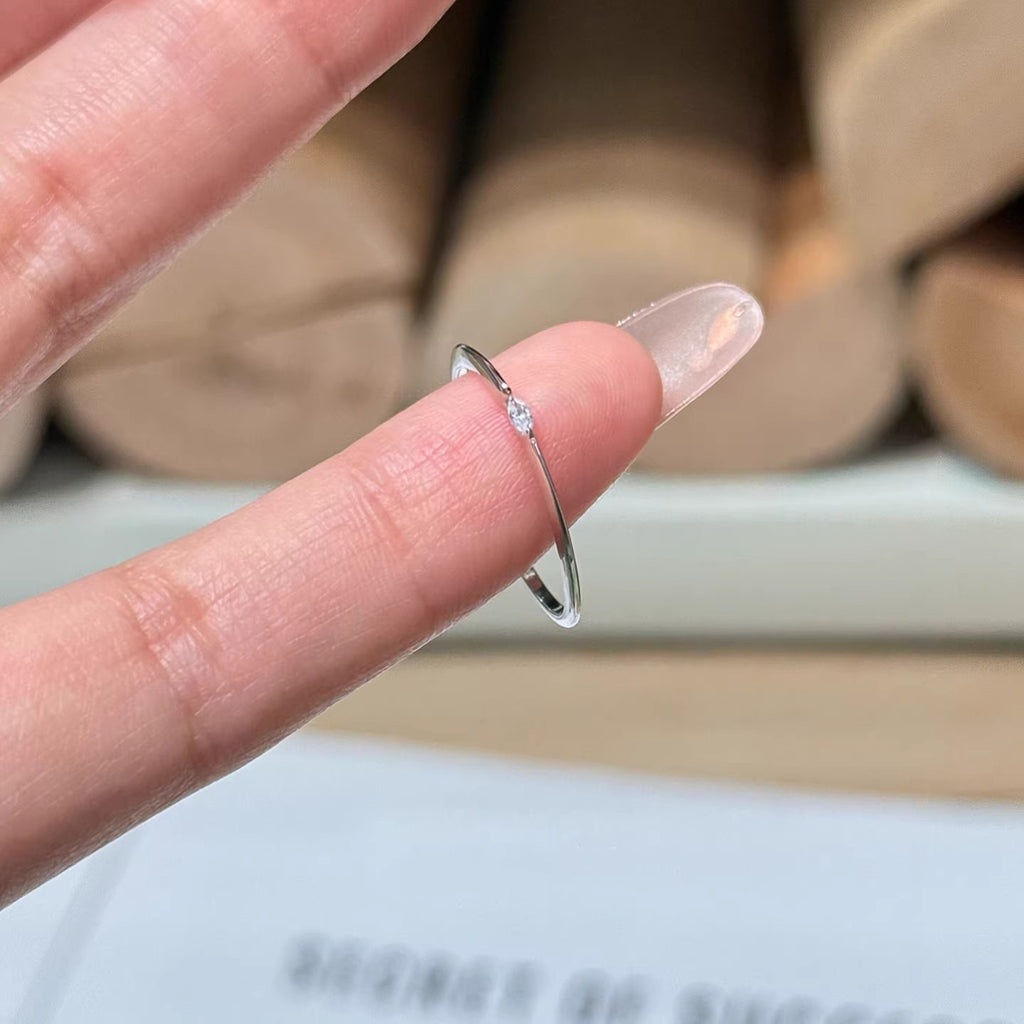 Damen Feiner Zirkonia Solitär Ring Shop Nory