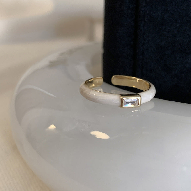 Damen Offener Ring mit elegantem Edelstein-Akzent Shop Nory