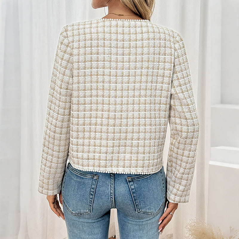 Damen Trendige Karierte Jacke Shop Nory